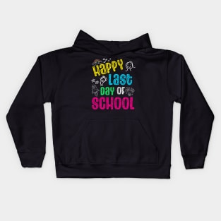 Rainbow leopard last day of school shirt Kids Hoodie